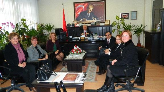 Halk Bankası Bölge Koordinatörü Levent Bey ve Bölüm Yöneticisi Nurcan Hanım İlçe Milli Eğitim Müdürümüz Mustafa GÜÇLÜ´yü makamında ziyaret ettiler.