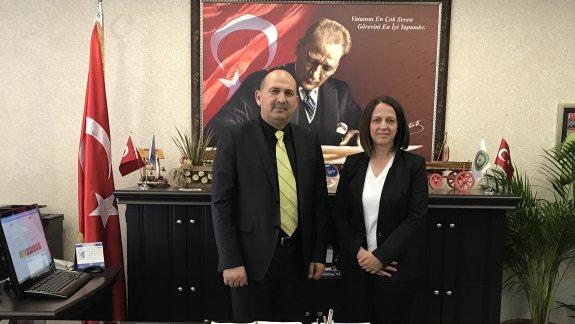 Orion AVM Genel Müdürü Sayın Meral BOSTAN İlçe Milli Eğitim Müdürümüz Sayın Ahmet ÜZGÜN´ ü Makamında Ziyaret Etti.