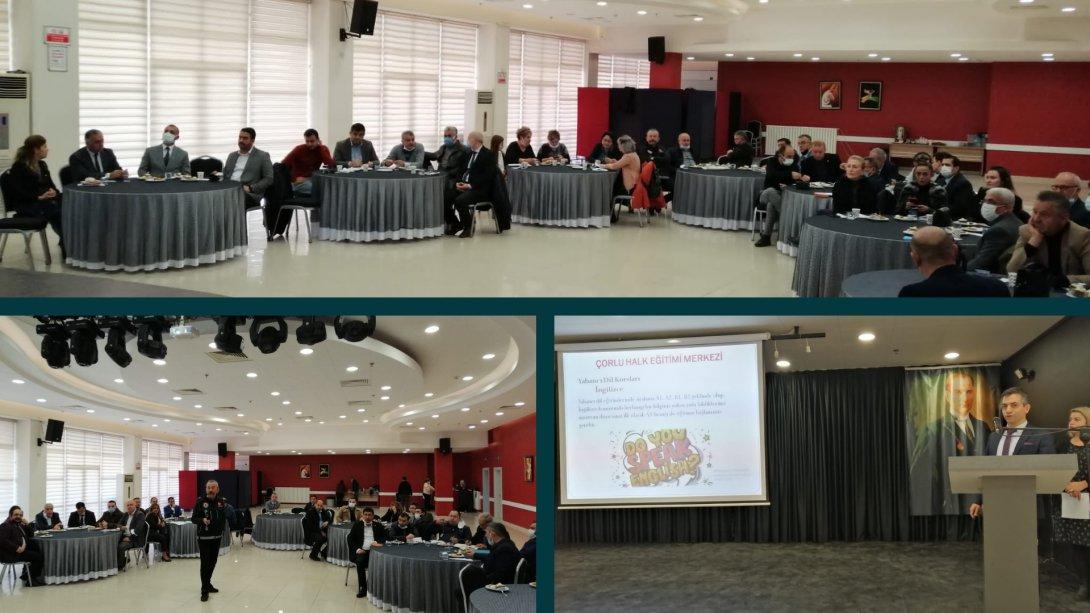 İlçe Milli Eğitim Müdürümüz Hüseyin Erdoğan Başkanlığında Eğitim Kurumu Müdürleri Toplantısı Gerçekleştirildi