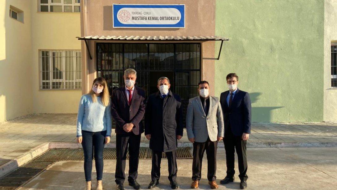 İlçe Milli Eğitim Müdürümüz Hüseyin Erdoğan ve Şube Müdürlerimiz Ara Tatil Dönüşünde Okullarımıza Ziyaretlerde Bulundu