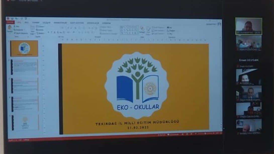 Tekirdağ İl Milli Eğitim Müdürlüğü Koordinesinde Eko-Okullar Programı Hakkında Bilgilendirme Toplantısı Gerçekleştirildi