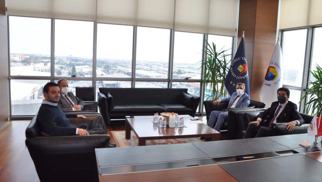 İl Milli Eğitim Müdürü Ersan Ulusan'dan Çorlu Ticaret ve Sanayi Odası Başkanı İzzet Volkan'a Ziyaret