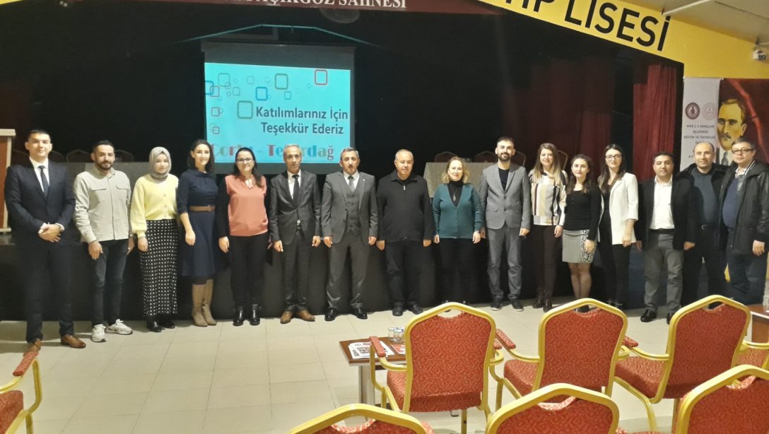 İlçe Milli Eğitim Müdürümüz Hüseyin ERDOĞAN Cezzar Mustafa Ersin Ortaokulu Erasmus Web 2.0 Araçları  Projesi Kapanış Törenine Katıldı.