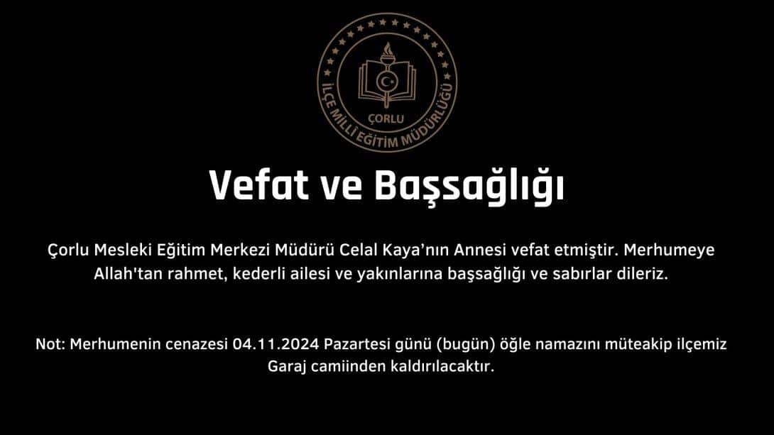 Vefat ve Başsağlığı