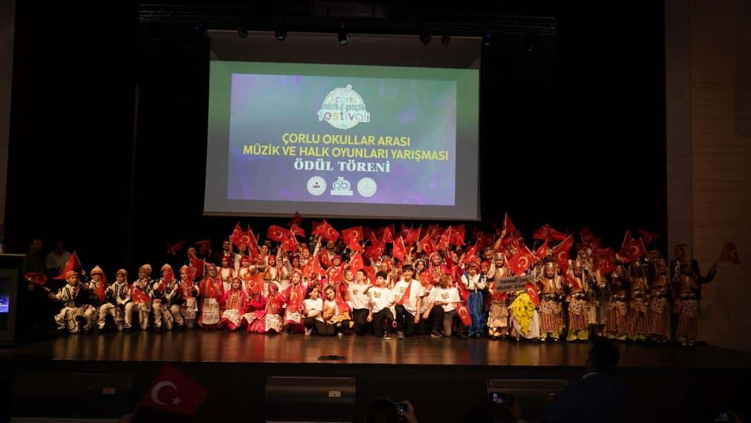 Okullar Arası Müzik Yarışması ve Halk Oyunları Yarışması Ödül Töreni Yapıldı